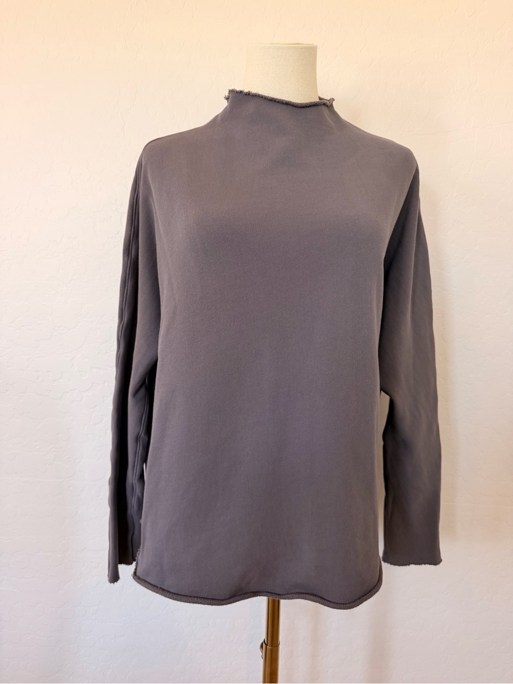 Frank & Eileen Tee Lab sweatshirt Womens Long Sleeve Funnel Neck Top size small